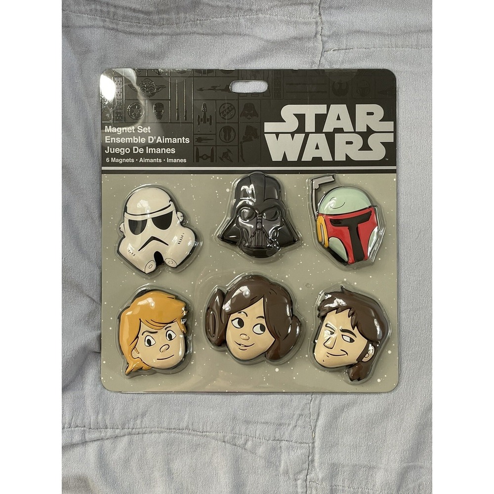 NEW Set of Disney Parks‎ Star Wars Trooper Vader Boba Fett Luke Leia & Hans Solo